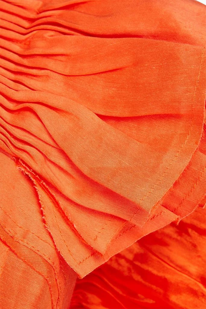 Aje Imagine cropped ruffled linen-blend top 4