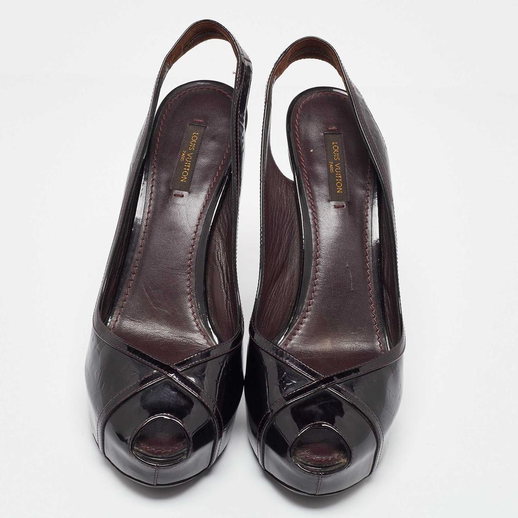 Louis Vuitton ブラック ハイヒール Louis Vuitton Black Patent Leather Lily Open Side Pumps Size