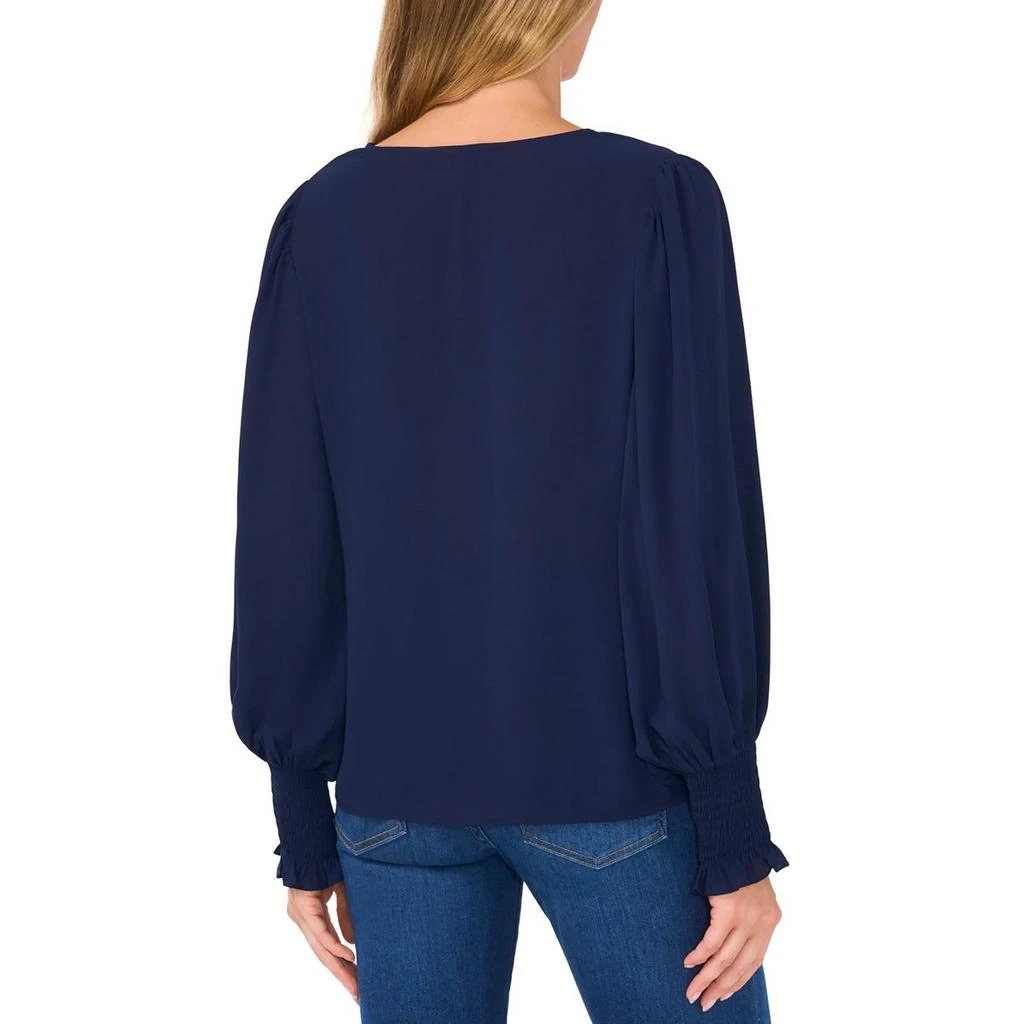 CeCe Womens Sheer Chiffon Blouse 2