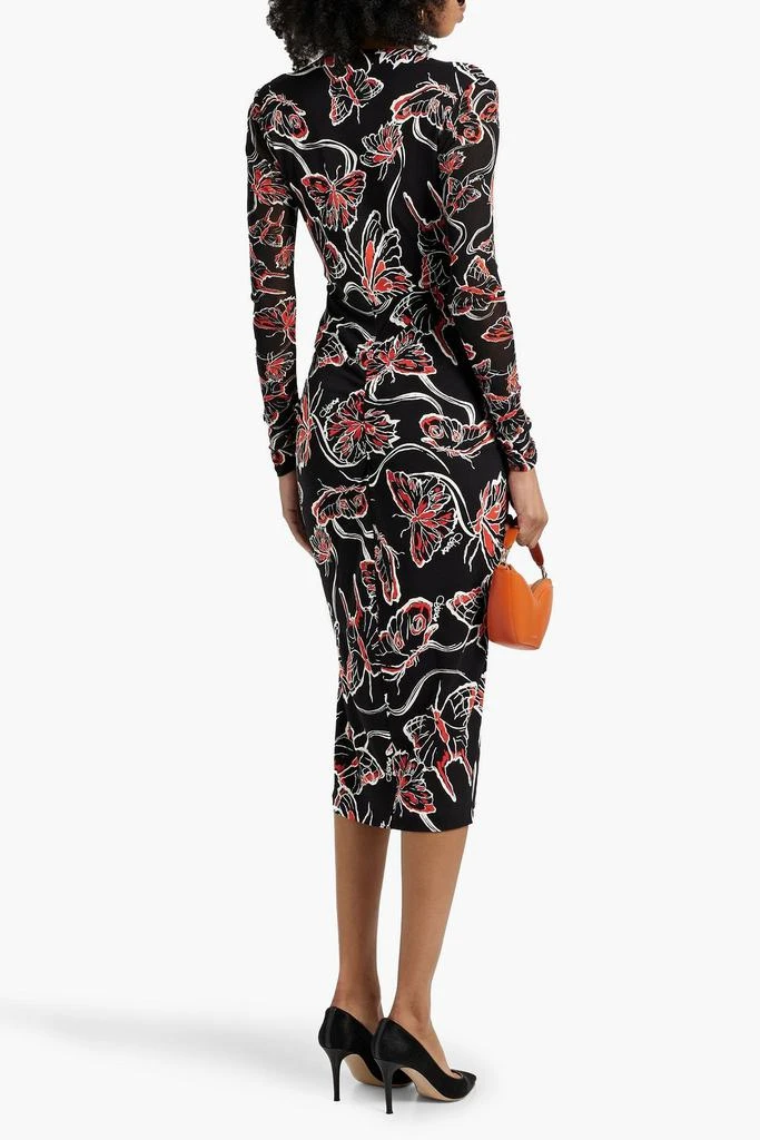 Diane von Furstenberg Hades printed mesh and jersey midi dress 3