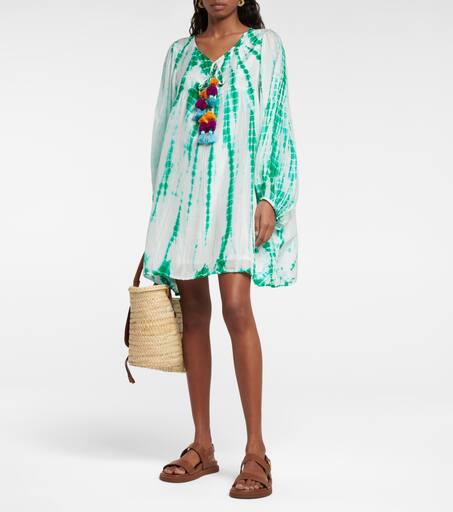 ANNA KOSTUROVA Tie-dye silk minidress
