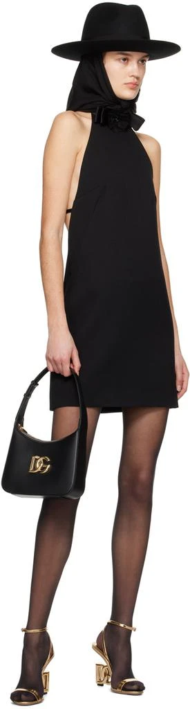 Dolce & Gabbana Black Halter Neck Minidress 4
