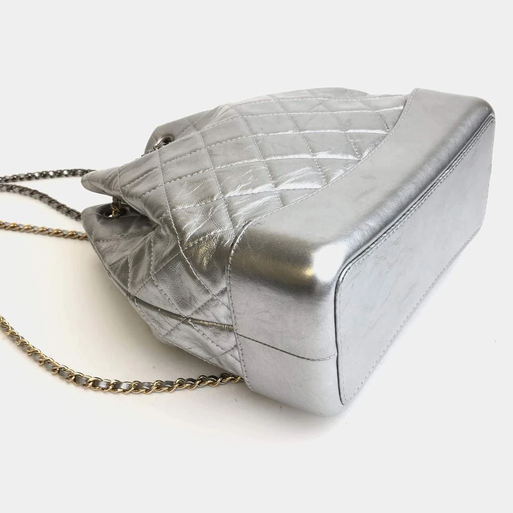 Chanel Chanel Silver Leather Gabrielle Backpacks 7