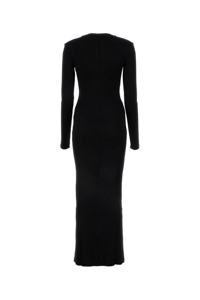 AREA Black stretch viscose dress 1
