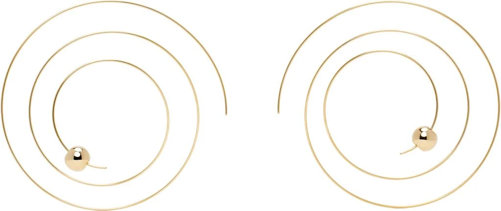Alaïa Gold Thin Spiral Earrings 1