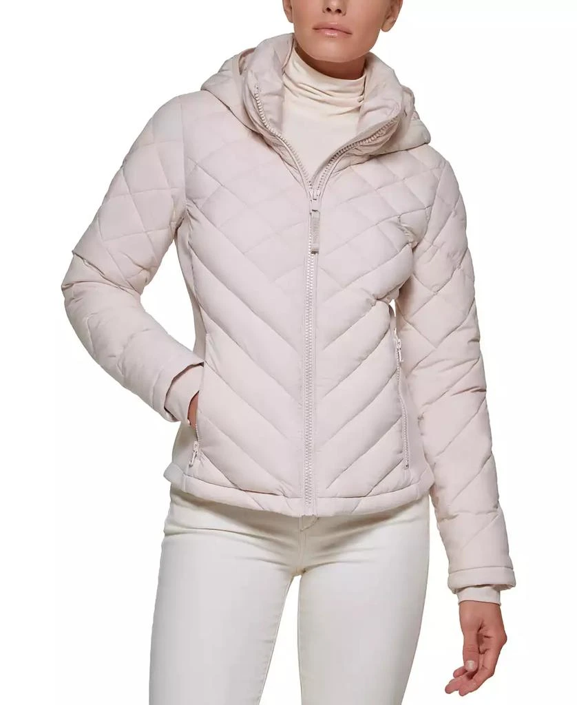 Calvin Klein Womens Side-Panel Hooded Packable Puffer Coat, Created for Macys 1
