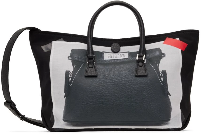 MAISON MARGIELA Black Trompe L'œil 5AC Micro Bag 1