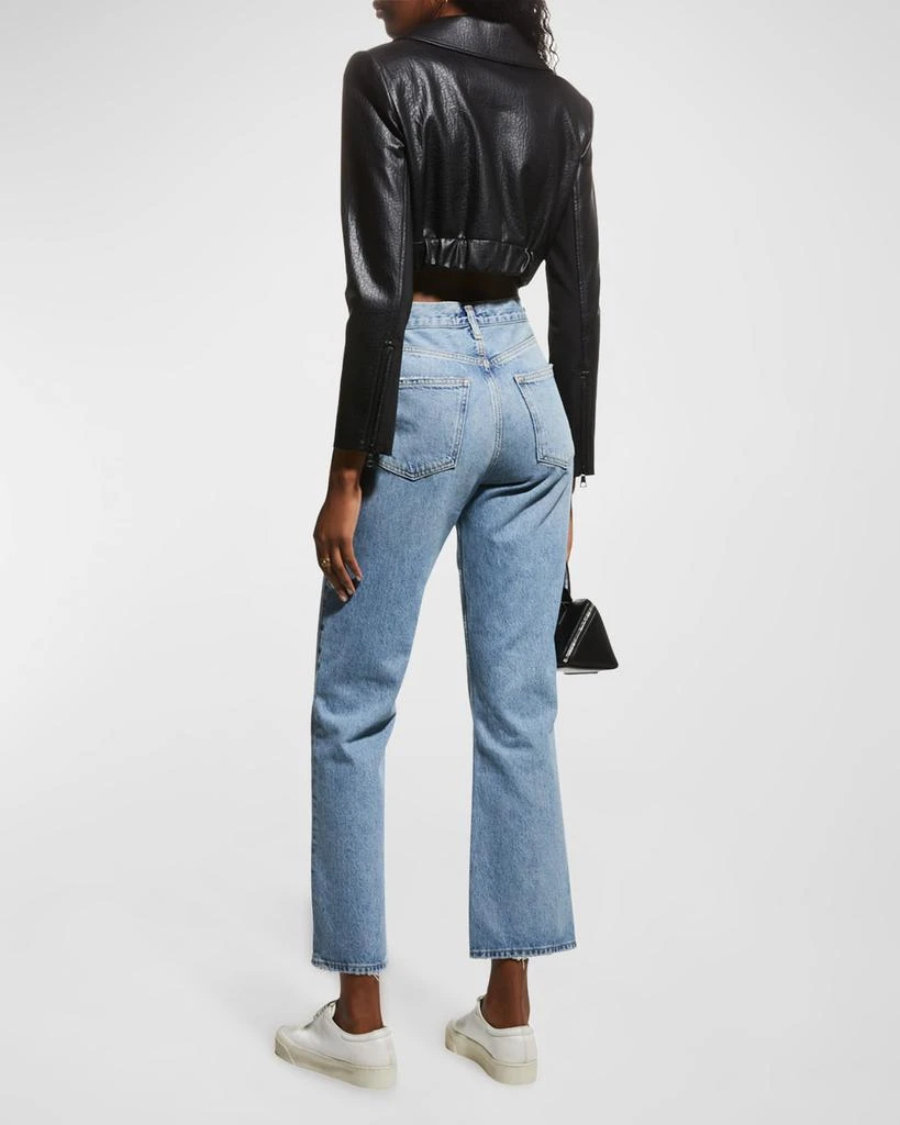 Alice + Olivia Yardley Vegan-Leather Cropped Jacket 3