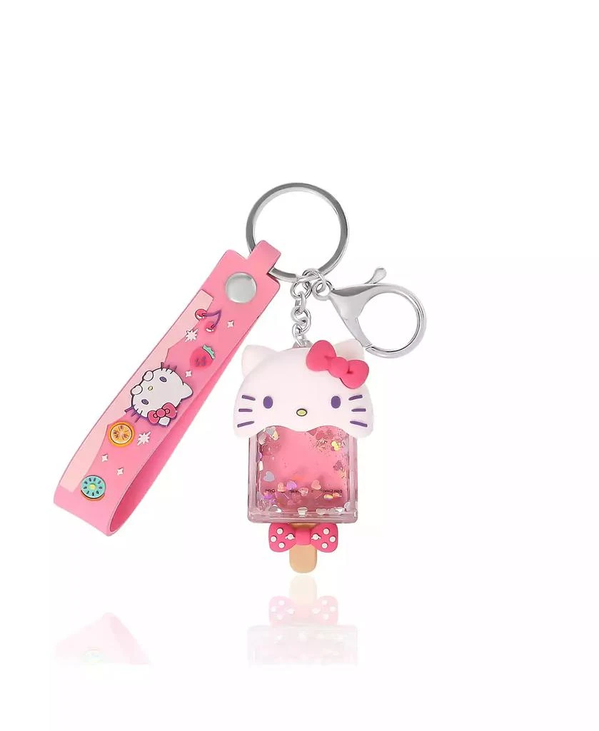 Hello Kitty Ice Cream Keychain with Glitter Charm and Pink Strap