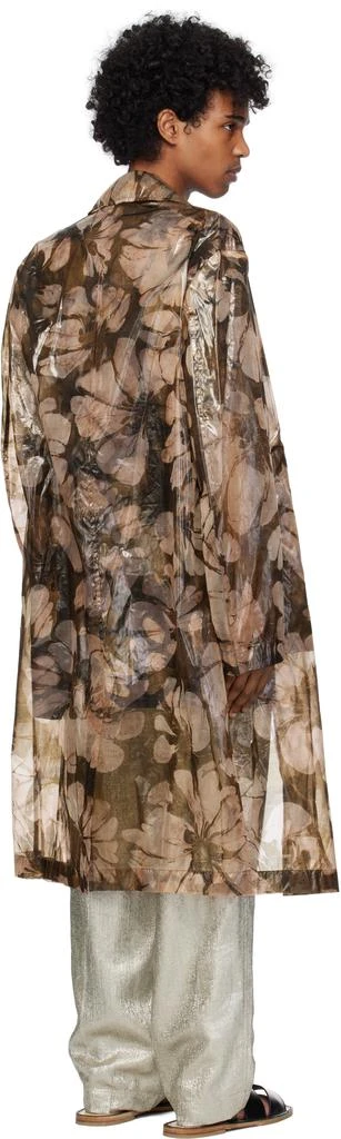 Dries Van Noten Pink Loose Fit Mac Coat 3
