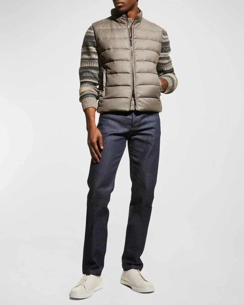 MOORER Men's Flannel Down Vest 3