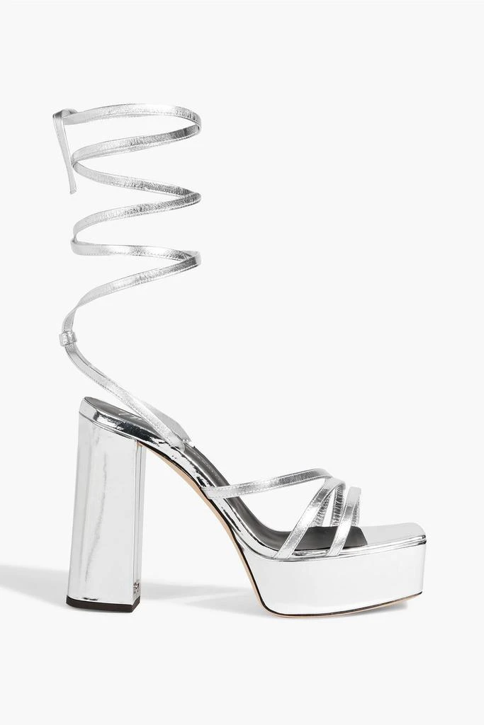 Flavienne mirrored-leather platform sandals – On Sale Now with Up