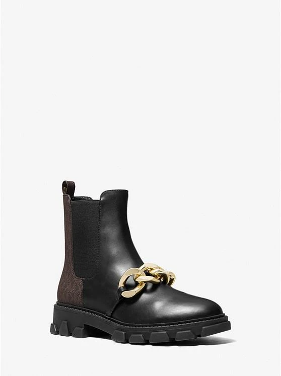 Michael Kors Scarlett Embellished Leather and Logo Boot 1