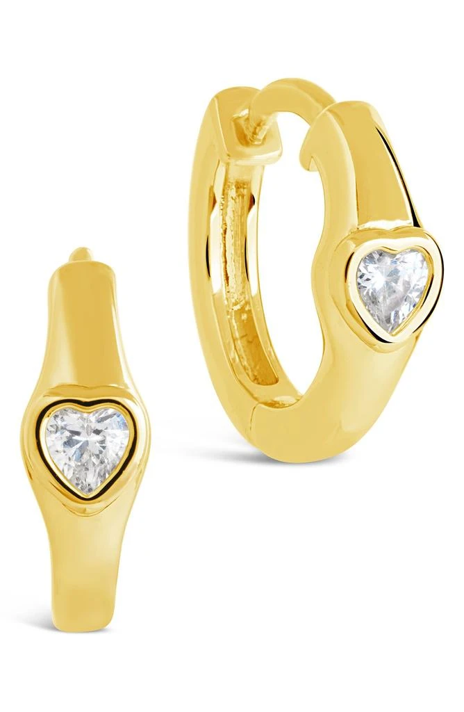 Sterling Forever Marigold CZ Hoop Earrings Fashion Accessories