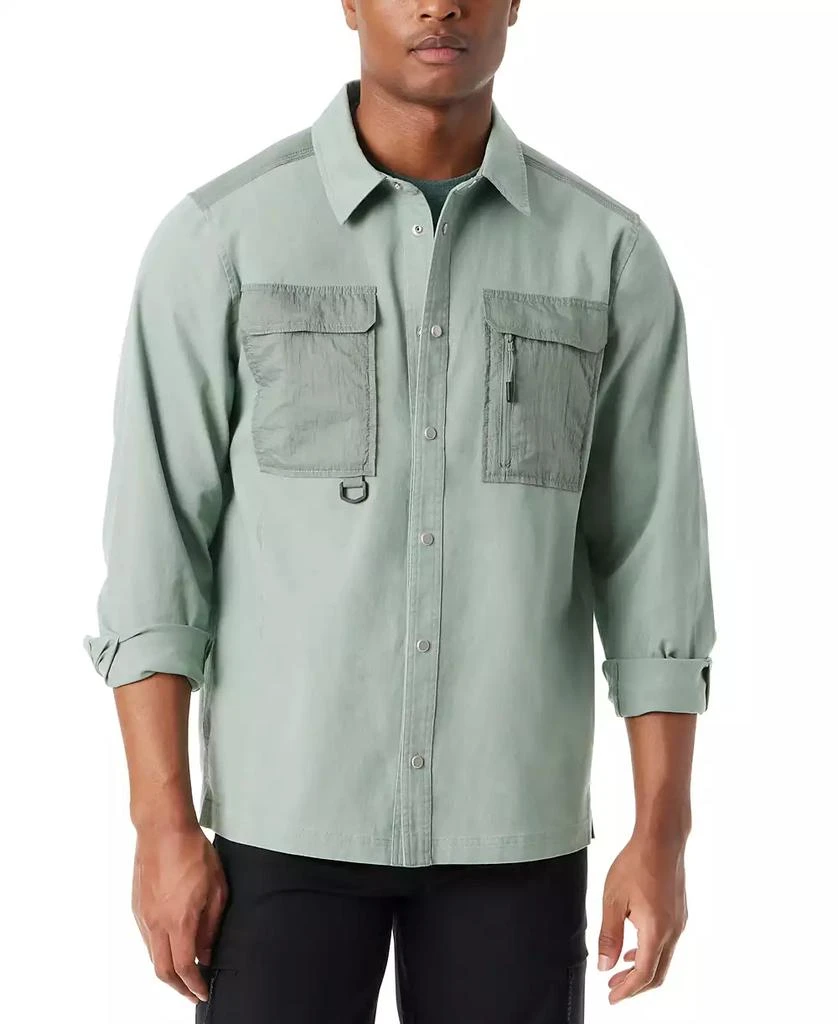 BASS OUTDOOR Men's Relaxed Fit Camo Worker Shirt Jacket 4