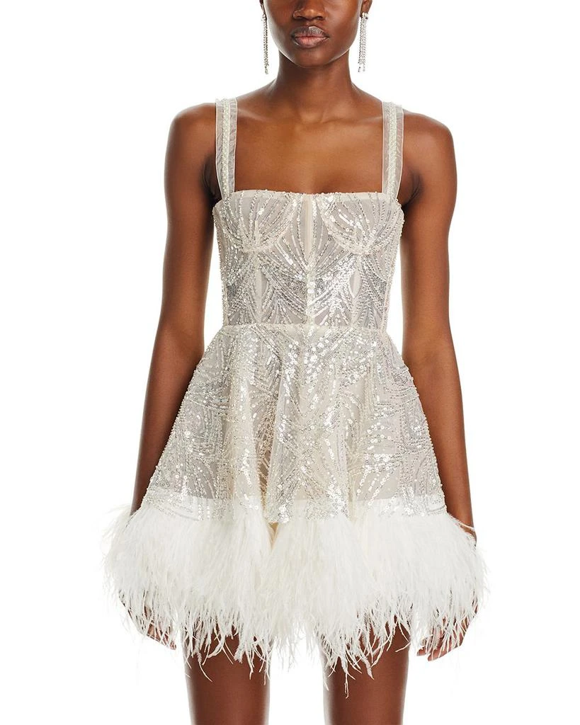 BRONX AND BANCO Mademoiselle Beaded Bustier Mini Dress 7