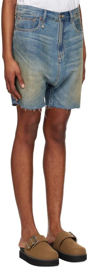 R13 Indigo Marky Drop Denim Shorts 2
