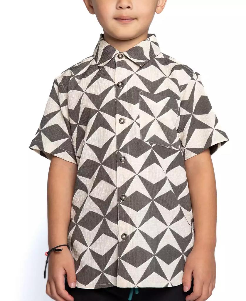 Sovereign Code Big Boys Carlton Textured Short Sleeve Button-Up Shirt