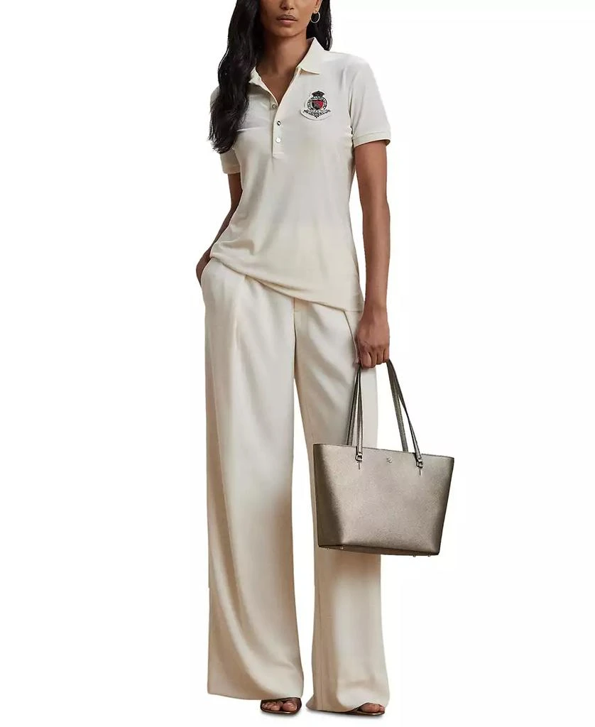Ralph Lauren Crosshatch Leather Medium Karly Shopper Tote 2
