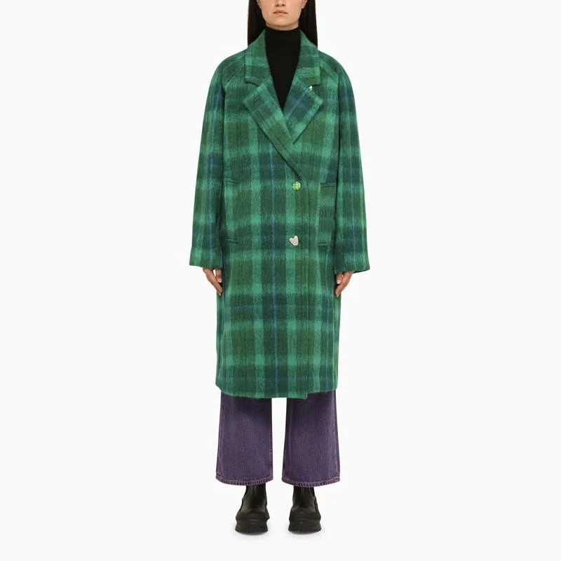 Andersson Bell Green/blue check coat 1