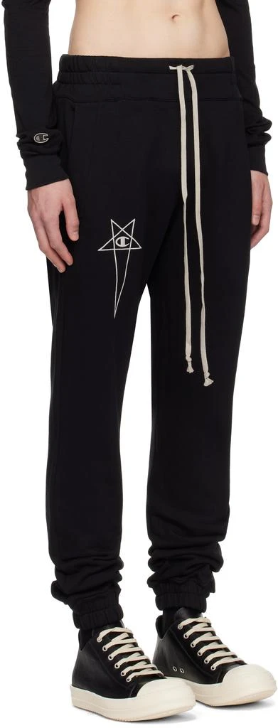 Rick Owens Black Champion Edition Joggers Sweatpants 2