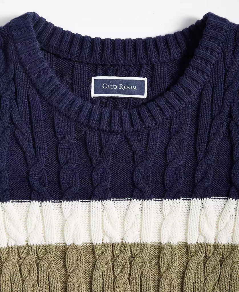 Club Room Men's Colorblocked Cable Sweater, Created for Macy's 3