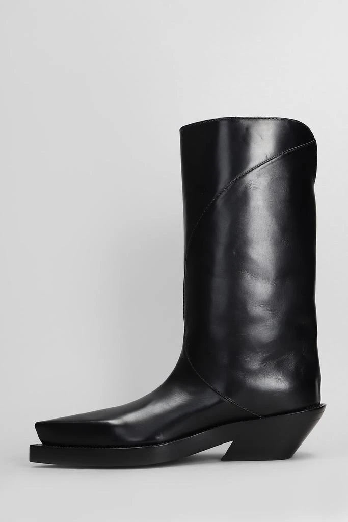 Mugler Santiago Boot High Heels Ankle Boots In Black Leather 3