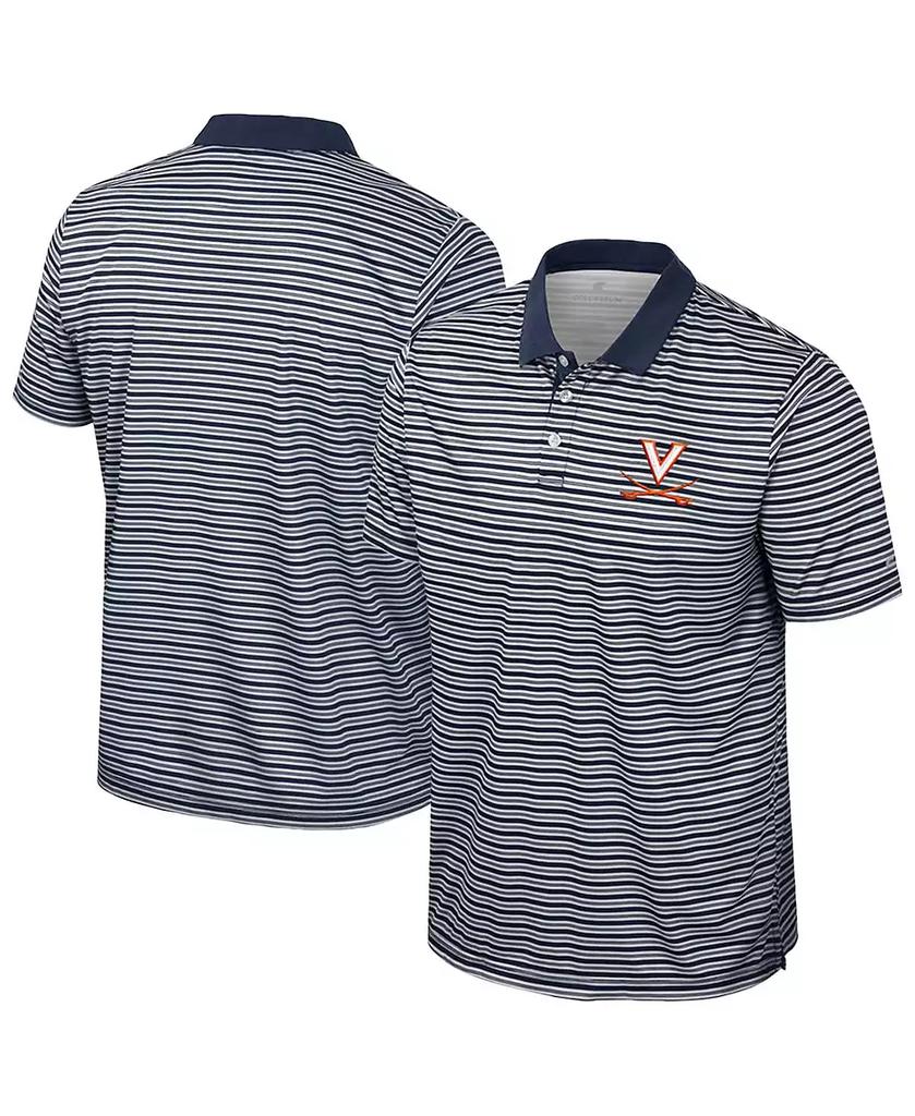 Colosseum Men's Navy Virginia Cavaliers Striped Polo Shirt