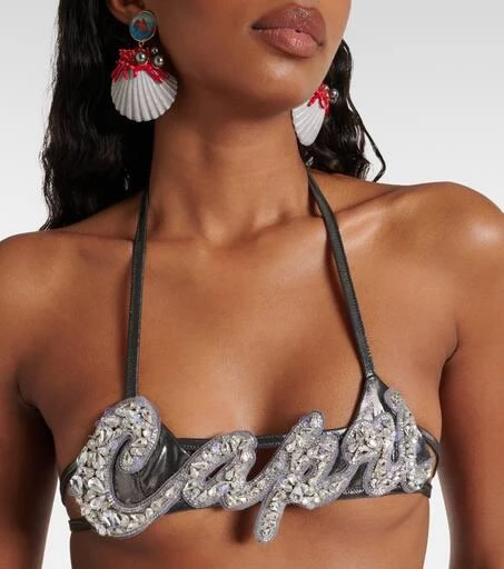 Dolce 
Gabbana Capri crystal-embellished bra top 4