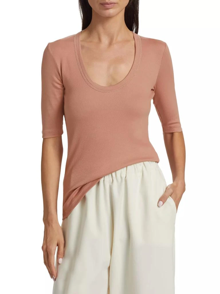 Fabiana Filippi Glitter-Trim Jersey T-Shirt 3