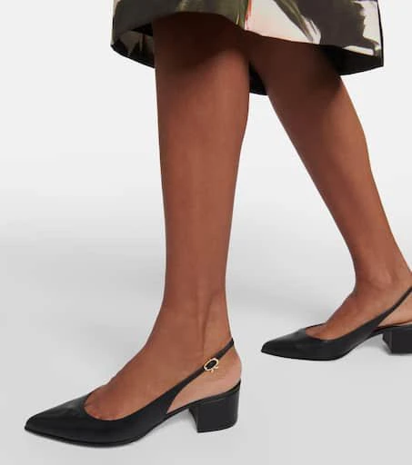 Gianvito Rossi Piper leather slingback pumps 4