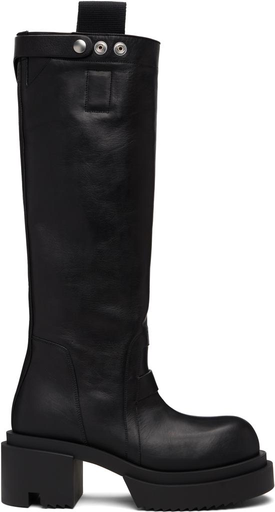 靴 rick owens PULL ON BOGUN / BLK Black Hollywood Low Pull On Bogun Boots by Rick Owens on Sale