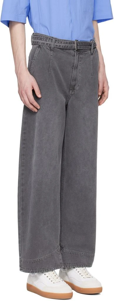 Solid Homme Gray Cinch Belt Jeans 2