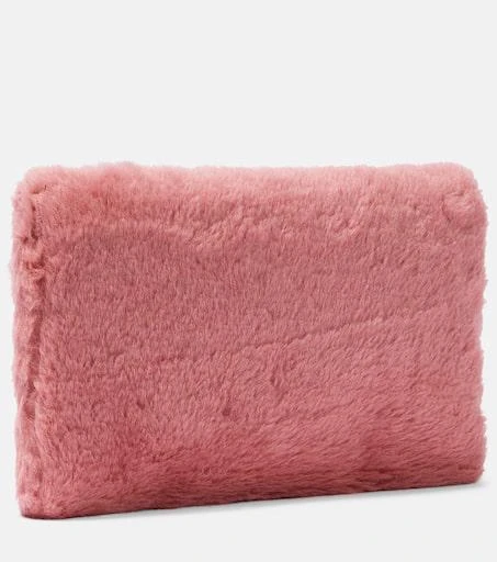 Max Mara Alpaca, wool, and silk teddy clutch 4