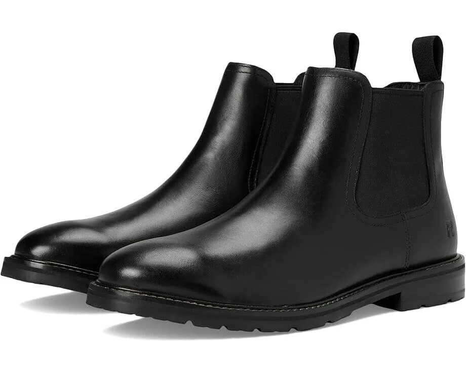 Rockport Cassius Boots Mens 6.5 Black Leather Almond Toe Slip On Chelsea ZPO2881 1