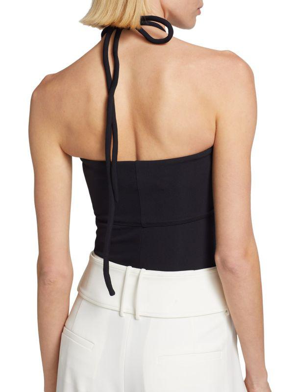 さえら　ヒスクローネ　ボレロ Proenza Schouler Ruched Halter Bodysuit - Tops - Free