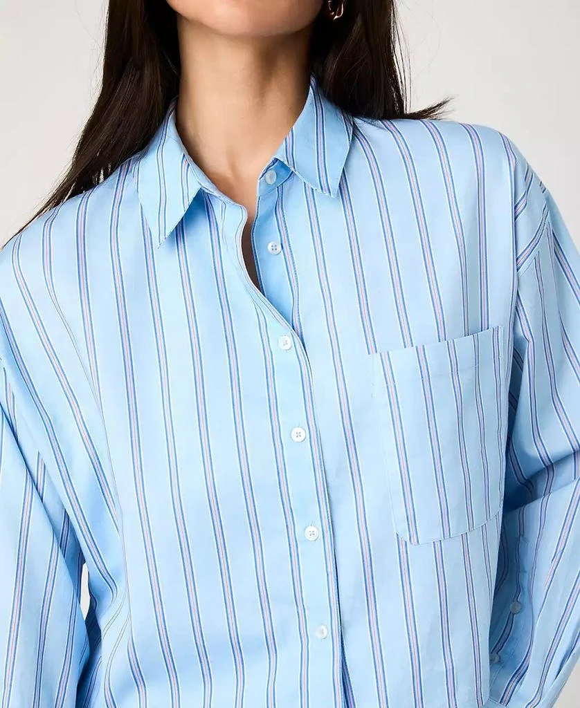 French Connection Women's Lorenzo Striped Cropped Shirt 4