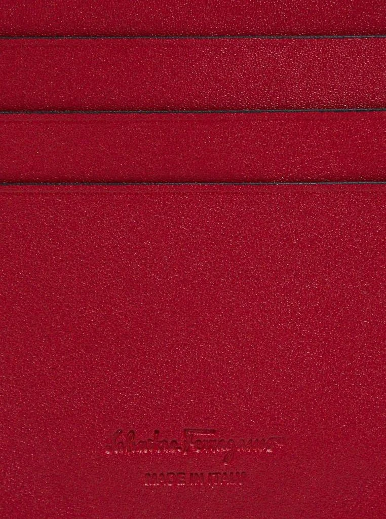 Salvatore Ferragamo Salvatore Ferragamo Man'S Revival Black  Leather Card Holder With Gancini Buckle 4