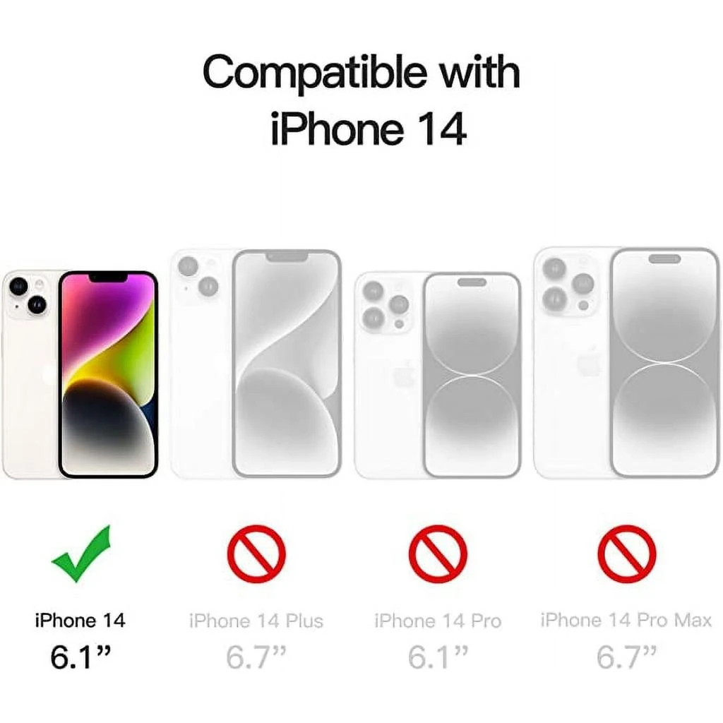 ENTRONIX Entronix Bundle Compatible with iPhone 14 - [Flexible] Glossy Heart Case 
2 Clear Screen Protectors 2