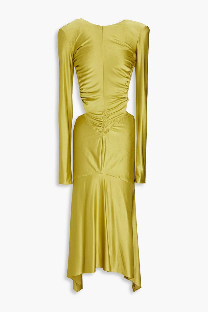 Alexandre Vauthier Open-back crystal-embellished stretch-jersey midi dress