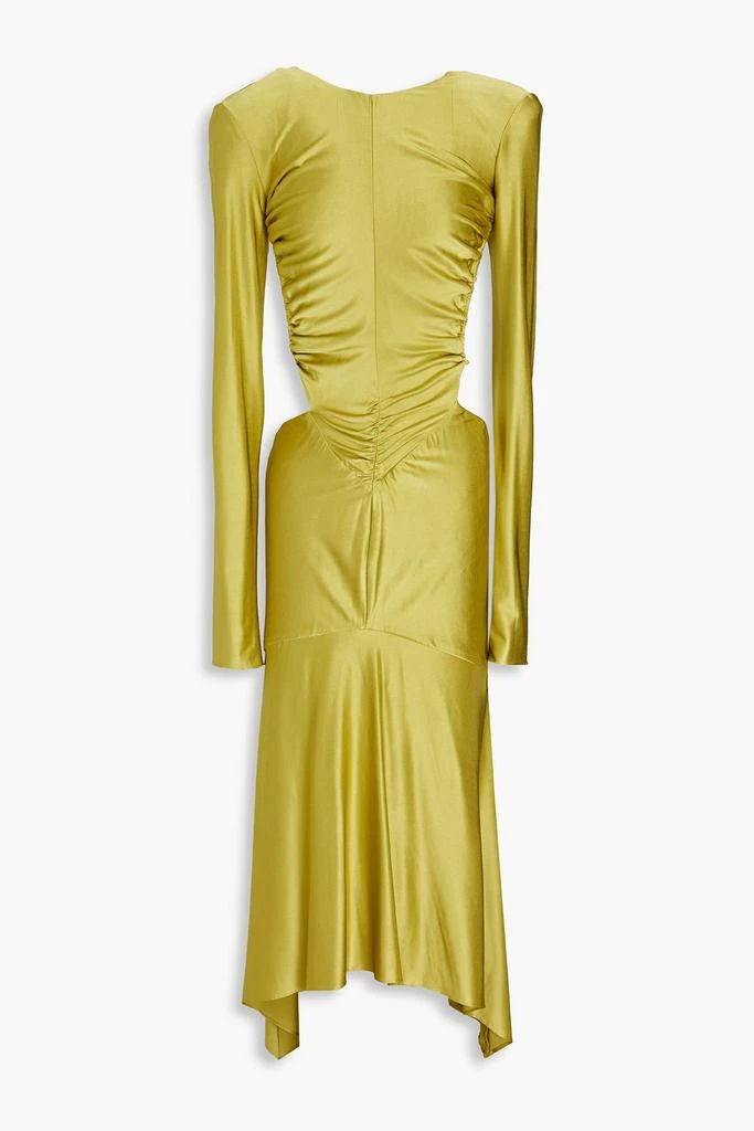Alexandre Vauthier Open-back crystal-embellished stretch-jersey midi dress 1