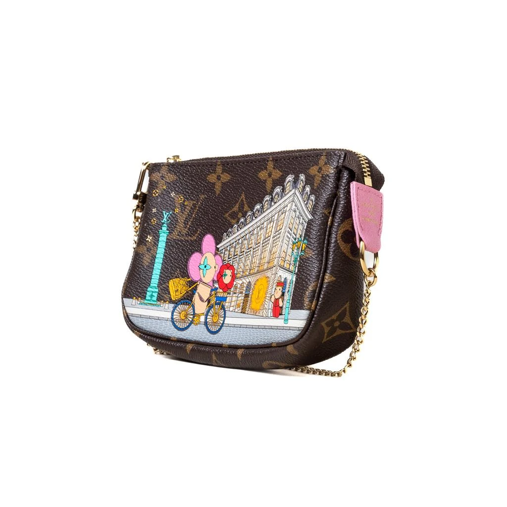 LOUIS VUITTON Louis Vuitton Mini Vivienne Holidays Pochette Accessoires Canvas Monogram Pink 2