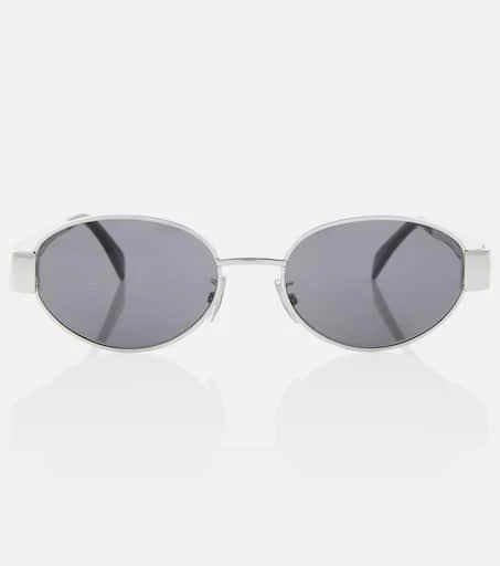 Celine Eyewear Triomphe oval metal sunglasses 1