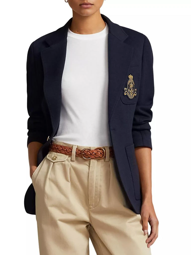 Ralph Lauren Double-Knit One-Button Blazer 10