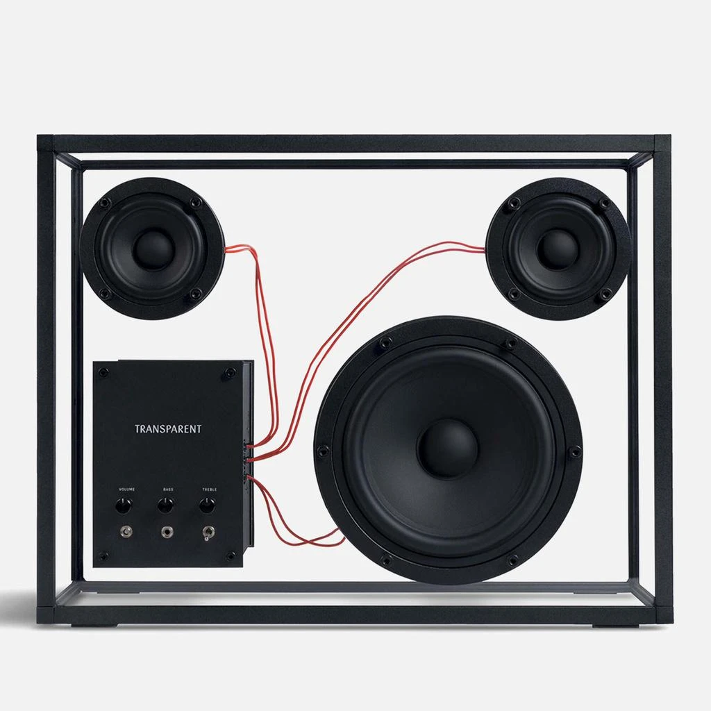 Transparent Large Speaker - Black and Red 1