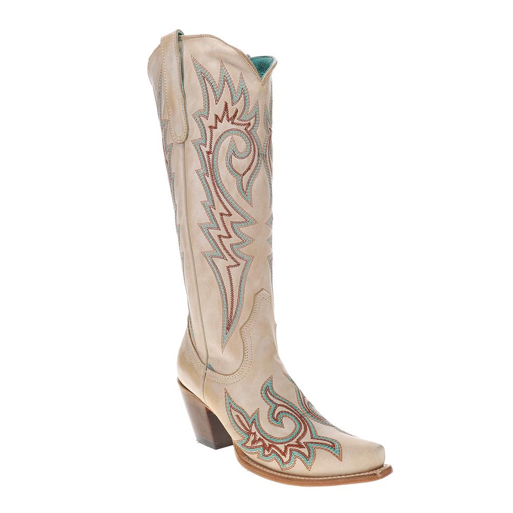 Corral Boots Embroidered Snip Toe Pull On Cowboy Boots