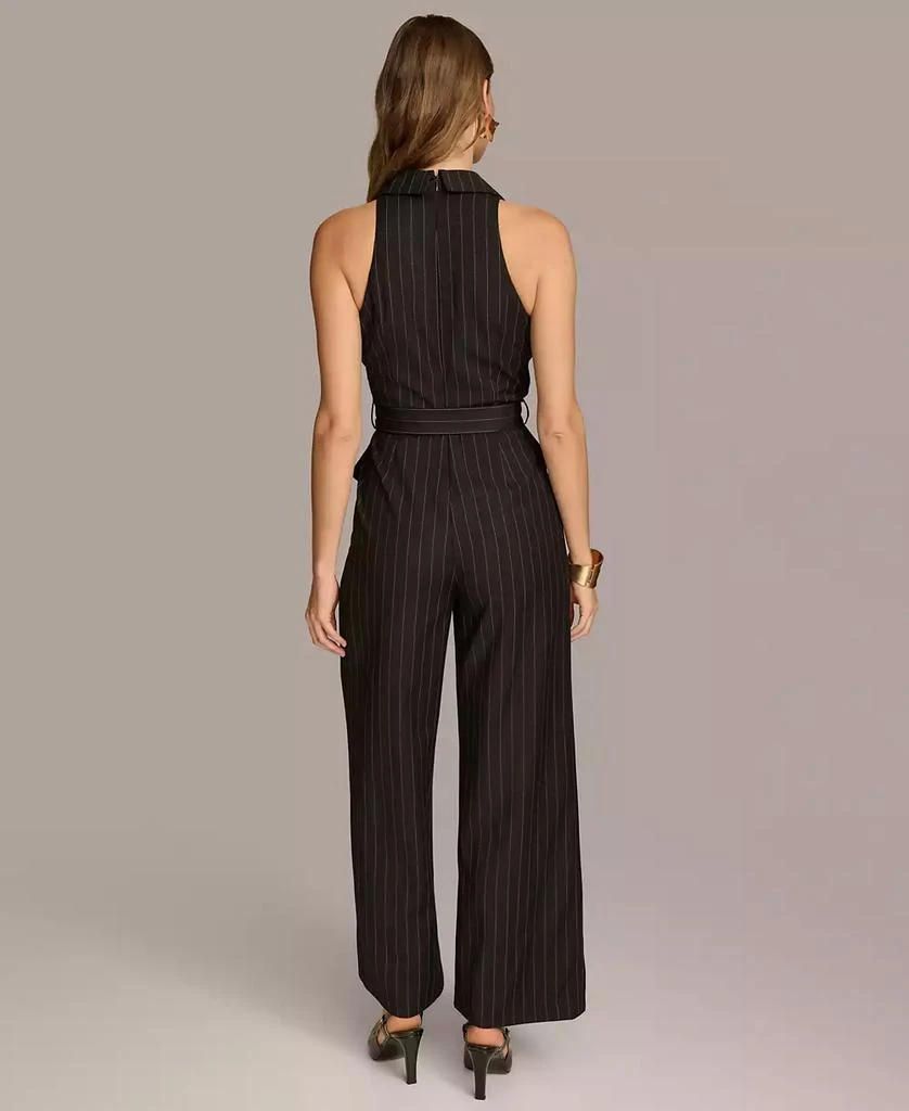 Donna Karan Donna Karan Women's Peak-Lapel Tie-Waist Wide-Leg Jumpsuit 2