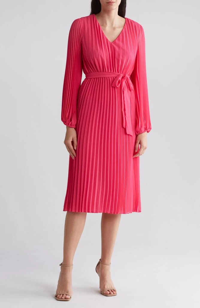 Sam Edelman Long Sleeve Plissé Dress 1