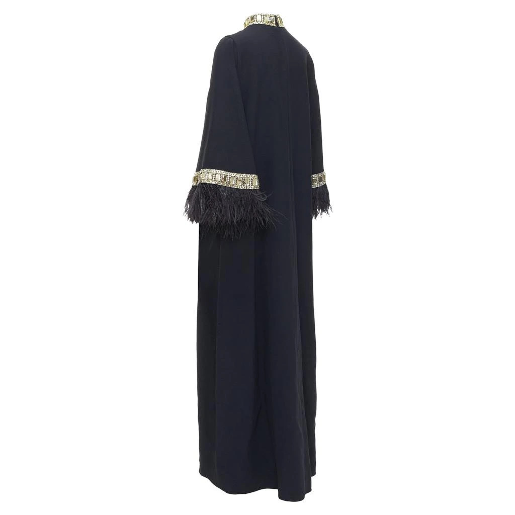 Andrew Gn Andrew GN Runway ostrich feather trim glass beads maxi dress 6