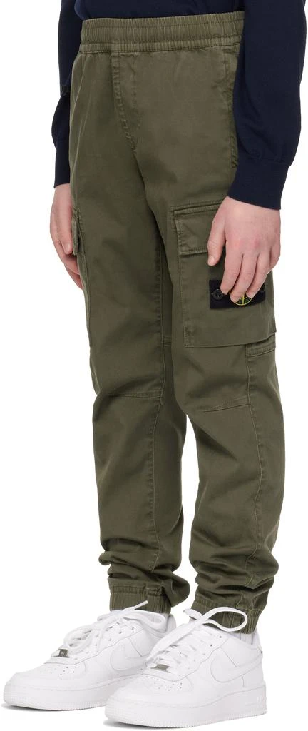Stone Island Junior Kids Khaki 30115 Cargo Pants 4
